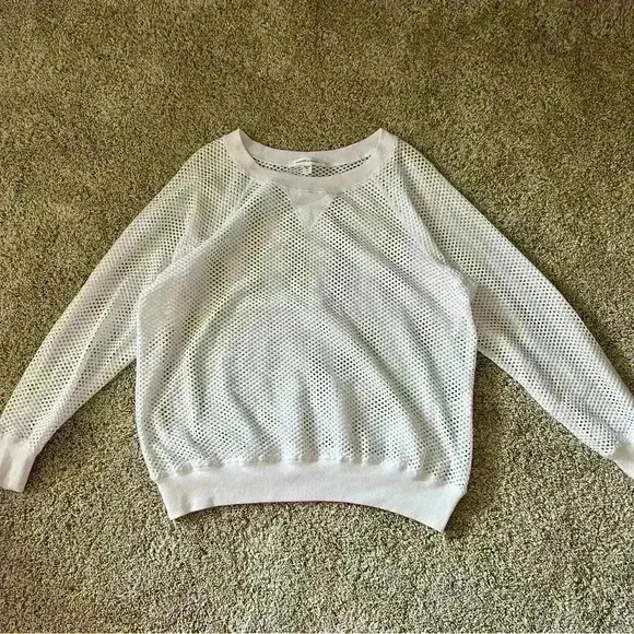 Karen Kane Mesh Crewneck Swim Coverup Top Womens L - Picture 1 of 8